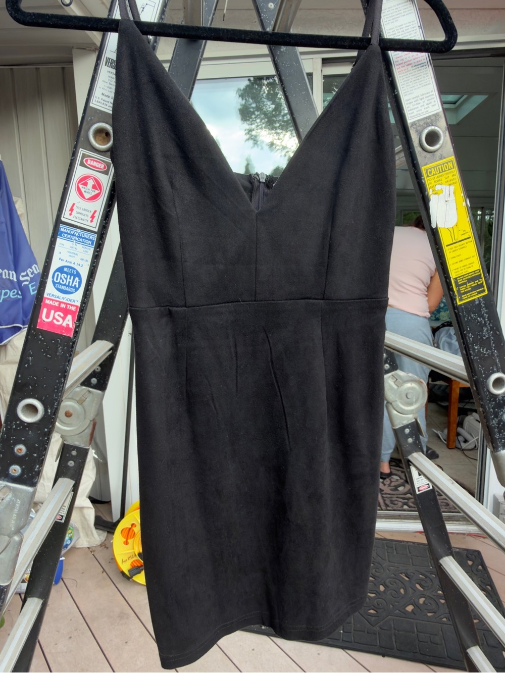 Black Suede Mini Dress